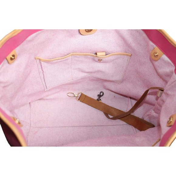 Large Cloth Pink and Yellow Dooney & Bourke Bag - Picture 7 of 8